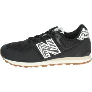 imageNew Balance Girls 574 V1 Animal Laceup SneakerBlackWhite