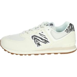 imageNew Balance Girls 574 V1 Animal Laceup SneakerSea SaltBlackStone Pink