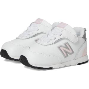 imageNew Balance Kids 515 Newb Hook ampamp Loop SneakerWhiteShell Pink