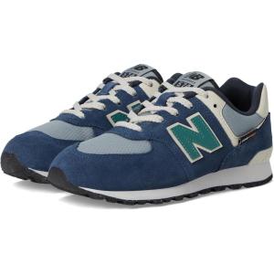 imageNew Balance Kids 574 V1 70s Racing Laceup Sneaker Nb NavySlate Gray 6 Wide US Unisex Big