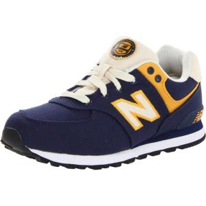 imageNew Balance Kids 574 V1 Classic LaceUp SneakerNavyYellow