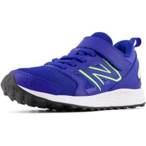 imageNew Balance Kids Fresh Foam 650 V1 Bungee Lace with Top Strap Running ShoeTeam RoyalBleached Lime Glo
