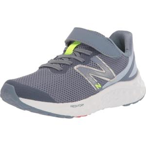 imageNew Balance Kids Fresh Foam Arishi V4 Hook ampamp Loop Running ShoesArctic GreyPixel GreenTrue Red