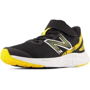 imageNew Balance Kids Fresh Foam Arishi V4 Hook ampamp Loop Running ShoesBlackHot Marigold