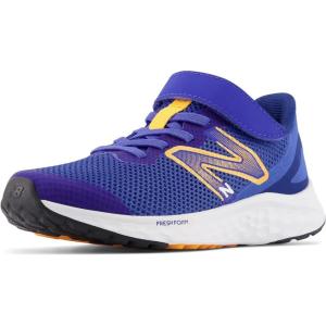 imageNew Balance Kids Fresh Foam Arishi V4 Hook ampamp Loop Running ShoesMarine BlueHot MarigoldWhite