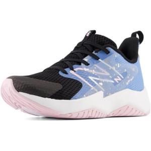 imageNew Balance Kids Rave Run V2 LaceUp Running ShoesBlackBlue LagunaLight Raspberry