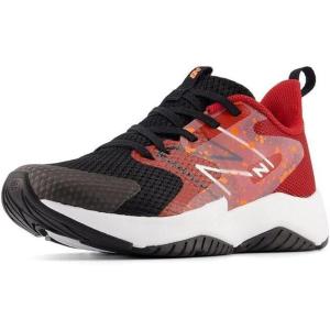 imageNew Balance Kids Rave Run V2 LaceUp Running ShoesBlackTrue RedBlaze Orange
