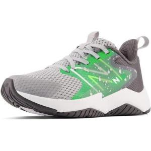 imageNew Balance Kids Rave Run V2 LaceUp Running ShoesRain CloudGreen PunchPixel Green