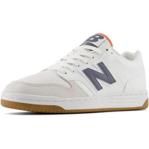 imageNew Balance Mens 480 V1 SneakerWhiteDark Arctic GreyGulf Red