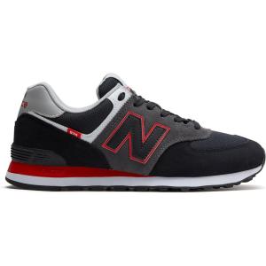 imageNew Balance Mens 574 Core SneakerBlack Grey Red Wh