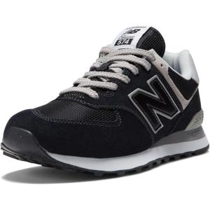 imageNew Balance Mens 574 Core SneakerBlackWhite