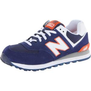 imageNew Balance Mens 574 V1 CoreBlueOrange