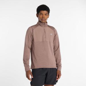 imageNew Balance Mens Athletics Heat Grid 12 ZipEarth Shadow Heather