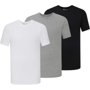 imageNew Balance Mens Cotton Performance Crew Neck TeeBlackWhiteHeather Grey