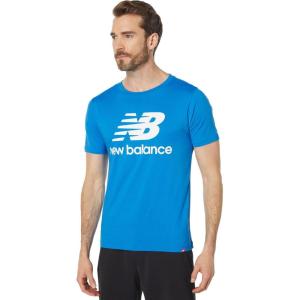 imageNew Balance Mens Essentials Stacked Logo TeeSerene Blue