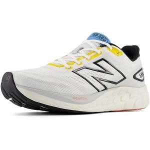 imageNew Balance Mens Fresh Foam 680 V8 Running ShoeWhiteBlackGinger Lemon