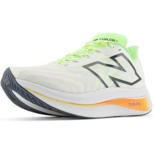 imageNew Balance Mens FuelCell Supercomp Trainer V2 Running ShoeWhiteBleached Lime GloHot Mango