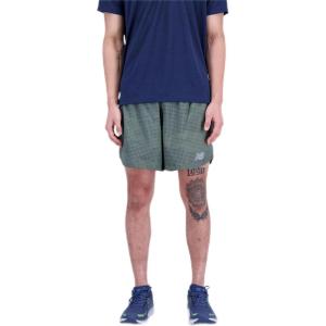 imageNew Balance Mens Impact Run 5 Inch Short Blue SmallDeep Olive Green