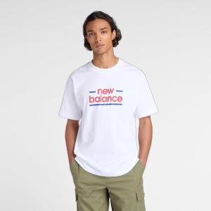 imageNew Balance Mens Linear Lines TshirtWhite