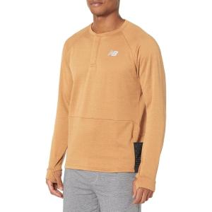 imageNew Balance Mens Nb Heat Grid Long SleeveTobacco Heather