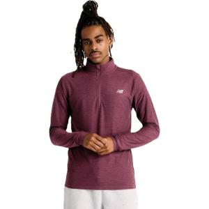 imageNew Balance Mens Space Dye 14 ZipFaded Plum Heather