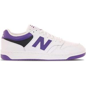 imageNew Balance Unisex Adult BB480 V1 Court SneakersWhitePrism PurpleBlack