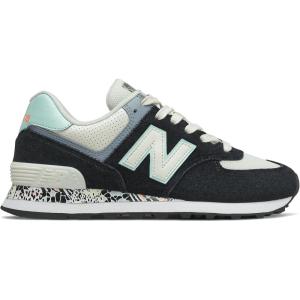 imageNew Balance UnisexAdult 574 SneakerBlack White Mint
