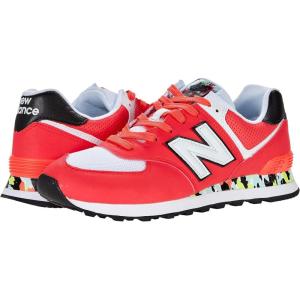 imageNew Balance UnisexAdult 574 SneakerVivid Coral White