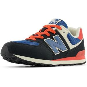 imageNew Balance UnisexChild 574 V1 Varsity Suede Laceup SneakerPhantomBlast Red