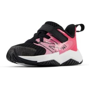 imageNew Balance UnisexChild Rave Run V2 Bungee Lace with Top Strap ShoeSignal PinkBlack