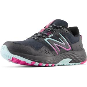 imageNew Balance Womens 410 V8 Trail Running ShoeBlackBright CyanHipink