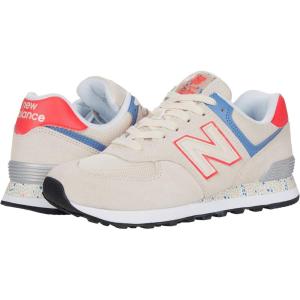 imageNew Balance Womens 574 V2 Spring SneakerRaw Silk Vivid Coral