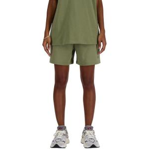imageNew Balance Womens Athletics French Terry ShortDark Olivine