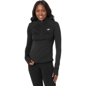 imageNew Balance Womens Athletics Heat Grid Half ZipBlack