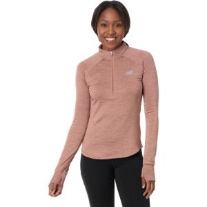 imageNew Balance Womens Athletics Heat Grid Half ZipSparrow Heather