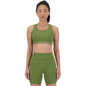 imageNew Balance Womens Nb Sleek Medium Support Pocket Sports BraDark Olivine