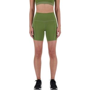 imageNew Balance Womens Nb Sleek Pocket High Rise Short 6quotDark Olivine