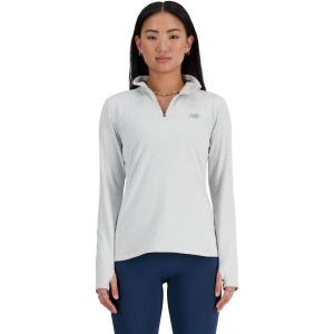 imageNew Balance Womens Sport Essentials Space Dye Quarter ZipAsh Heather