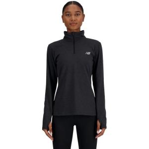 imageNew Balance Womens Sport Essentials Space Dye Quarter ZipBlack Heather