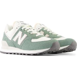 imageNew Balance Womens WL574 Core Plus Collection SneakerDark JuniperQuartz PinkAngora