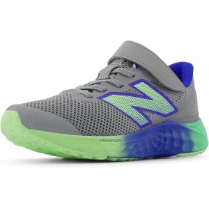 imageNew Balance unisexchild Fresh Foam Arishi V4 Hook ampamp LoopSlate GreyBlue GemstoneLime Leaf