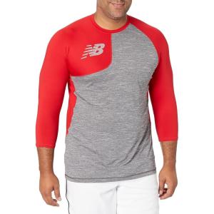 imageNew Balance Mens Baseball Assymetric Right 34 SleeveTeam Red Inline