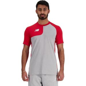 imageNew Balance Mens Ss Asym Baseball Top RightTeam Red