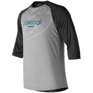 imageNew Balance Mens Walk Off Graphic Raglan ShirtTeam Black