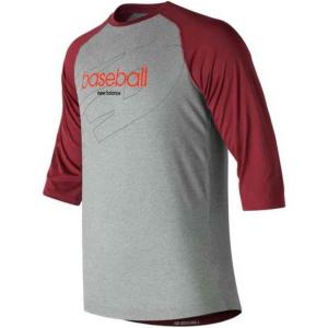 imageNew Balance Mens Walk Off Graphic Raglan ShirtTeam Cardinal