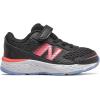 imageNew Balance Kids 680 V6 Hook and Loop Running ShoeBlackTahitian PinkTeam Carolina