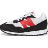 imageNew Balance UnisexChild 237 V1 Bungee SneakerGrey MatterTrue Red