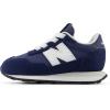 imageNew Balance UnisexChild 237 V1 Bungee SneakerWhiteNb Navy