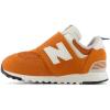 imageNew Balance UnisexChild 574 V1 70s Racing Newb Hook ampamp LoopSneakerInfield ClaySea Stone