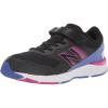 imageNew Balance Kids 680 V6 Hook and Loop Running ShoeBlackMagenta PopAura